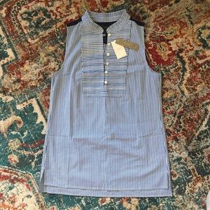 J Crew Sleeveless Pleated Bib Top